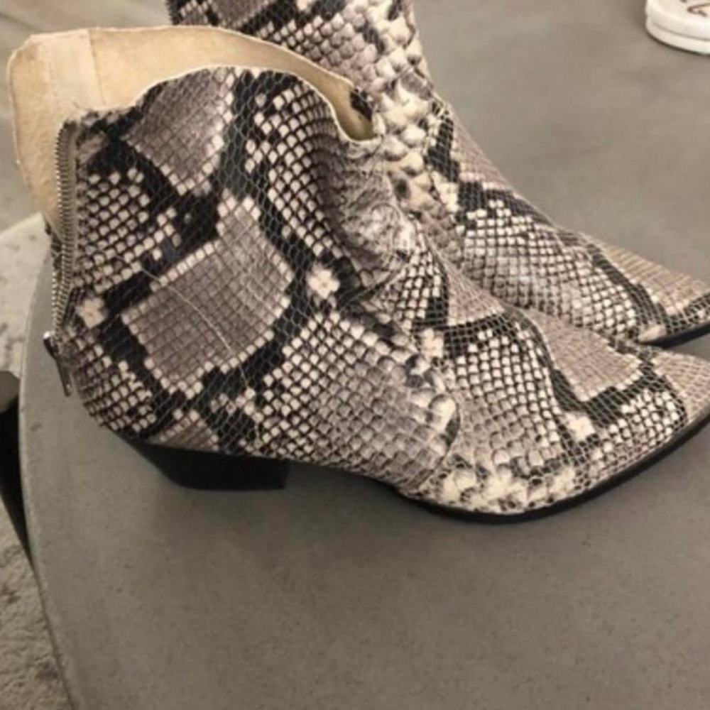 Steve Madden Gray and Black Ankle Booties